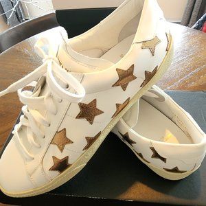 Like new Saint Laurent white stars sneaker